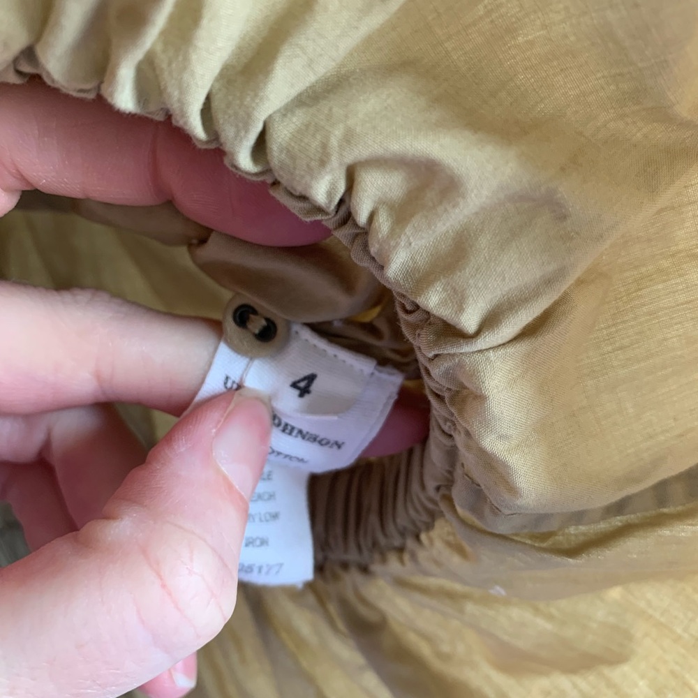 Ulla Johnson Tan Button-Up Minnie Peplum Blouse - Picture 8 of 12